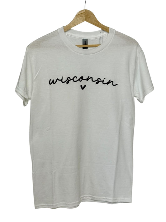 016 - White Wisconsin Tee