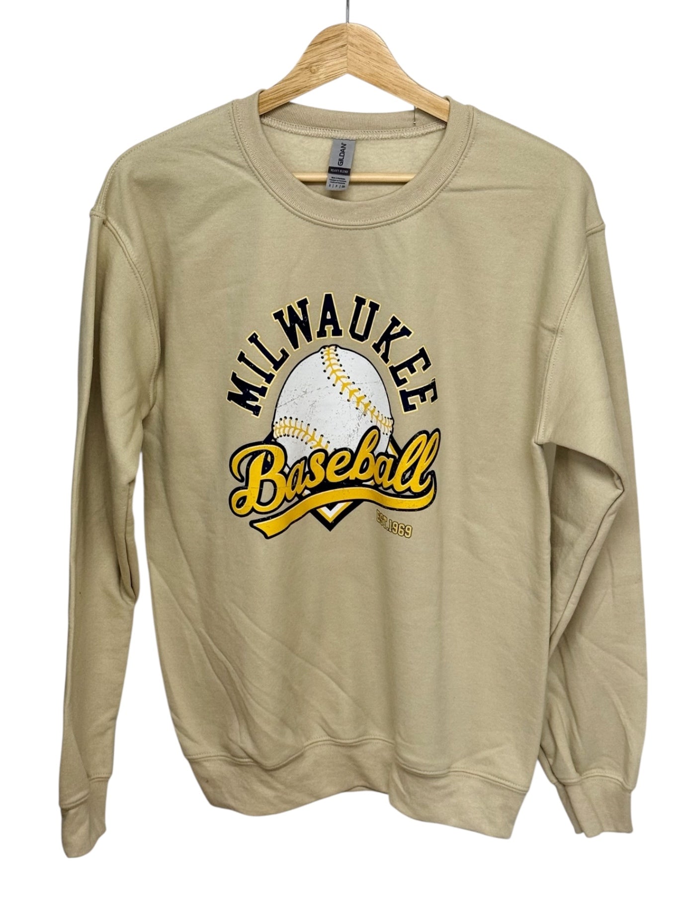016 - Tan Milwaukee Baseball Sweatshirt