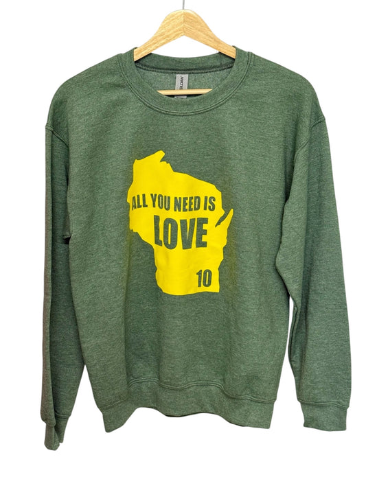 016 - Green Packer Love Sweatshirt