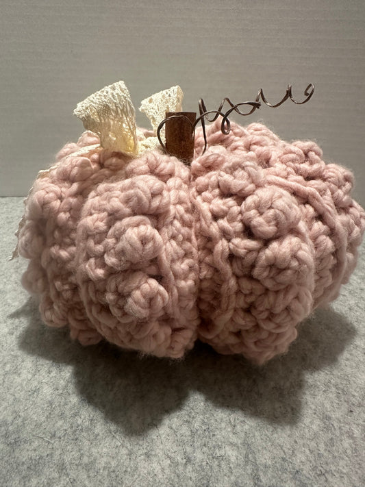 Chunky Crochet Pumpkin | Pink