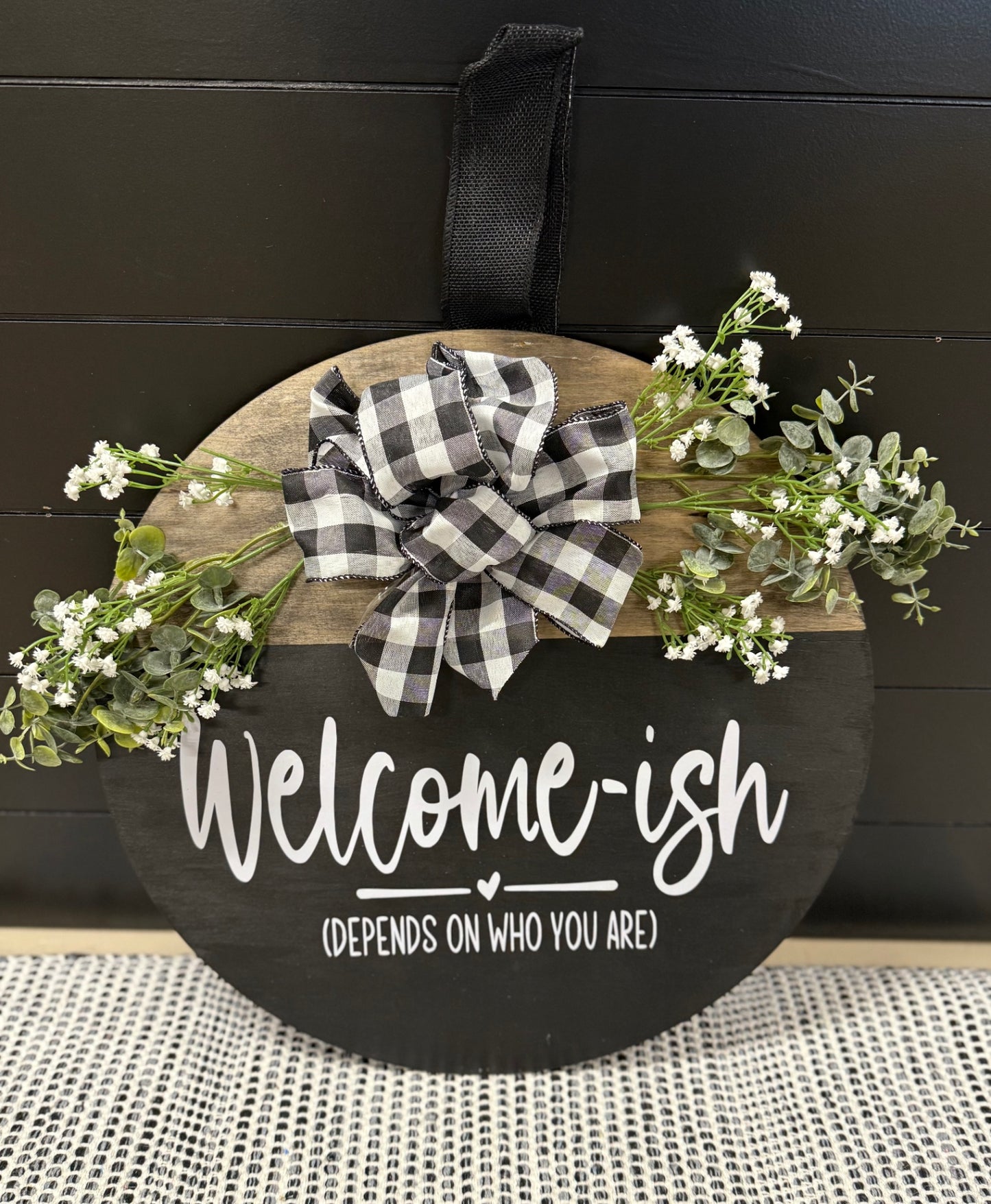 016 - Welcome-ish Round Door Sign