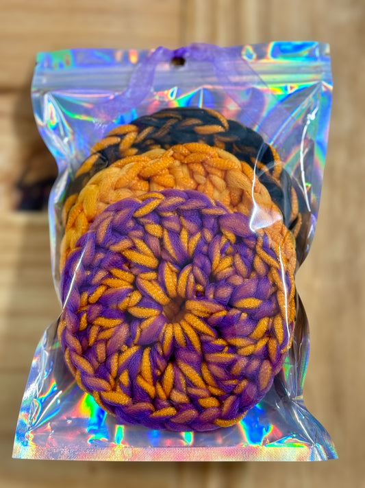 Halloween Crochet Kitchen Scrubbie Set