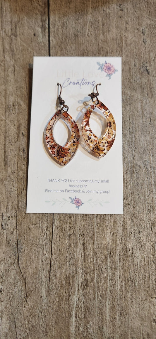 Acrylic Flower Drop Dangle Earring 