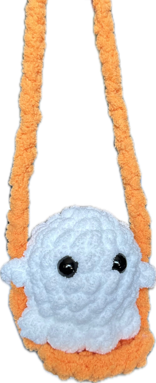 Crochet ghost car hanger 