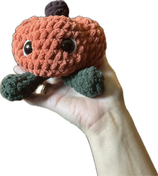 Crochet pumpkin dude 