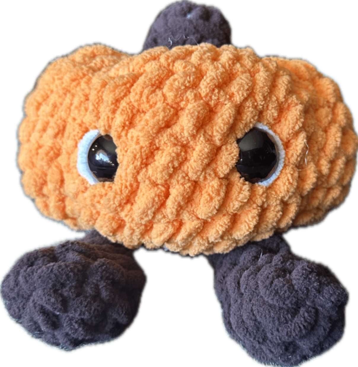 Crochet pumpkin dude 