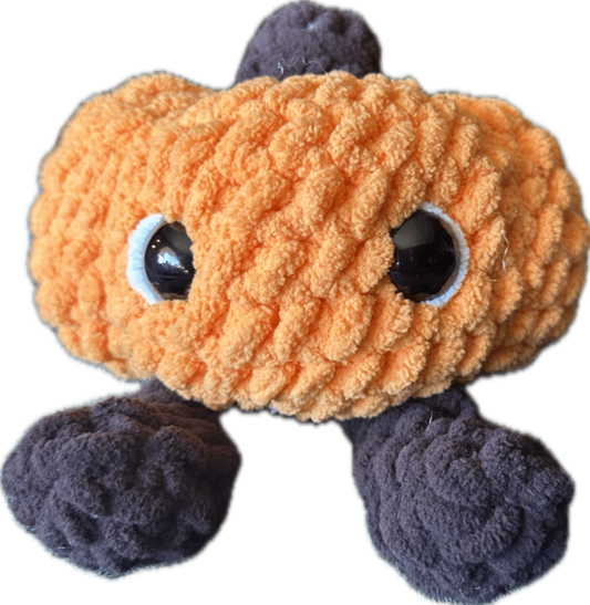 Crochet pumpkin dude 