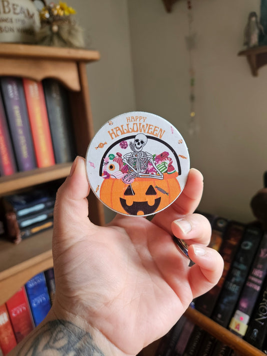 Halloween Skeleton Pumpkin Decorative Magnet 