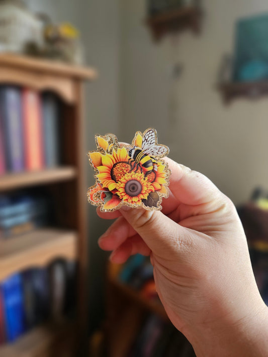 Sunflower and Bee Magnet 