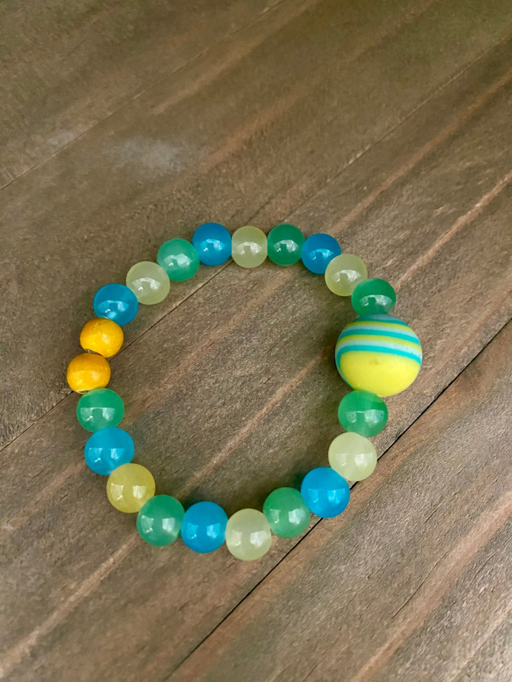 042 - Kids Planet Stretch Beaded Bracelet