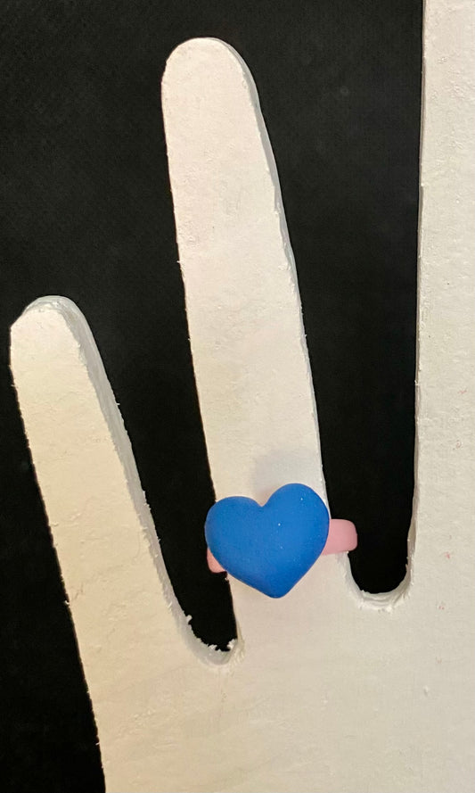 Kids Blue Heart Ring