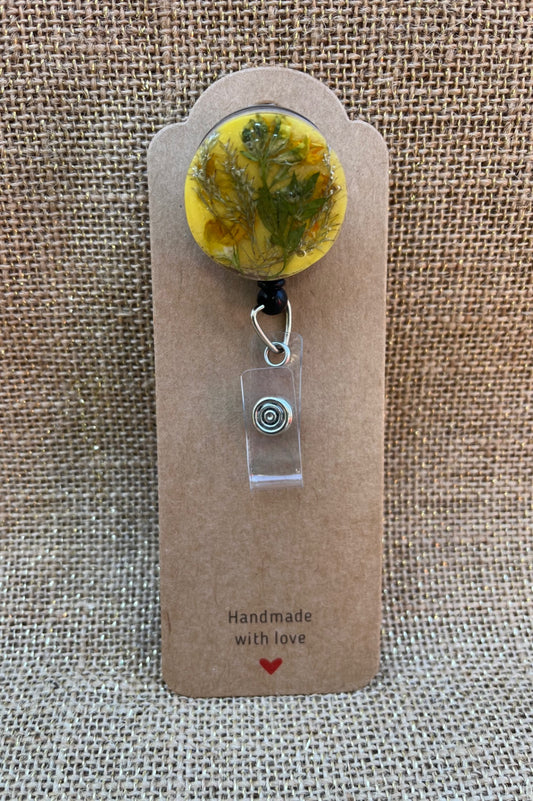 Bloom on the Job: Floral Resin Badge Reel