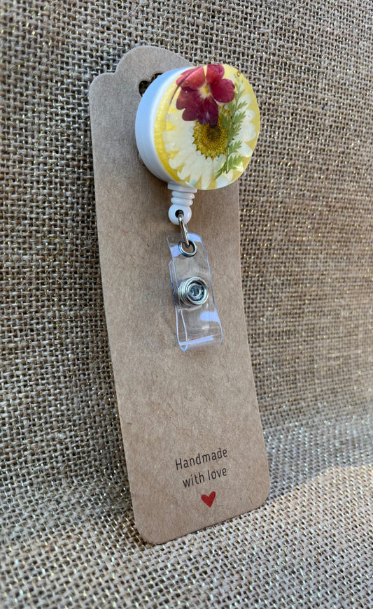 Bloom on the Job: Floral Resin Badge Reel