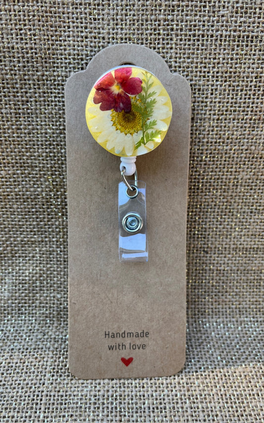 Bloom on the Job: Floral Resin Badge Reel