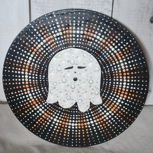 Mandala-Inspired Hand-painted Ghost