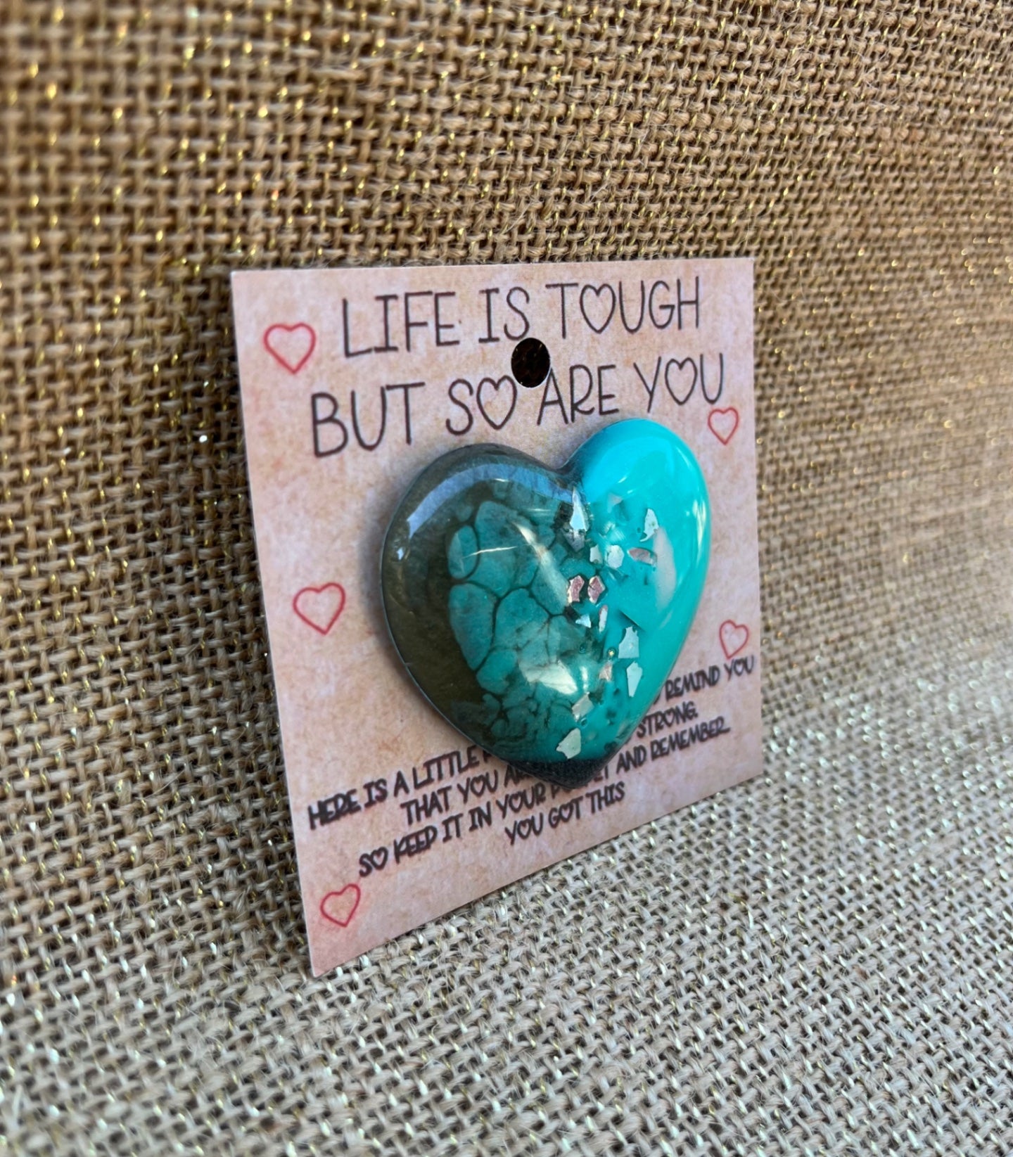 Twinkle Teal & Gold Pocket Hug