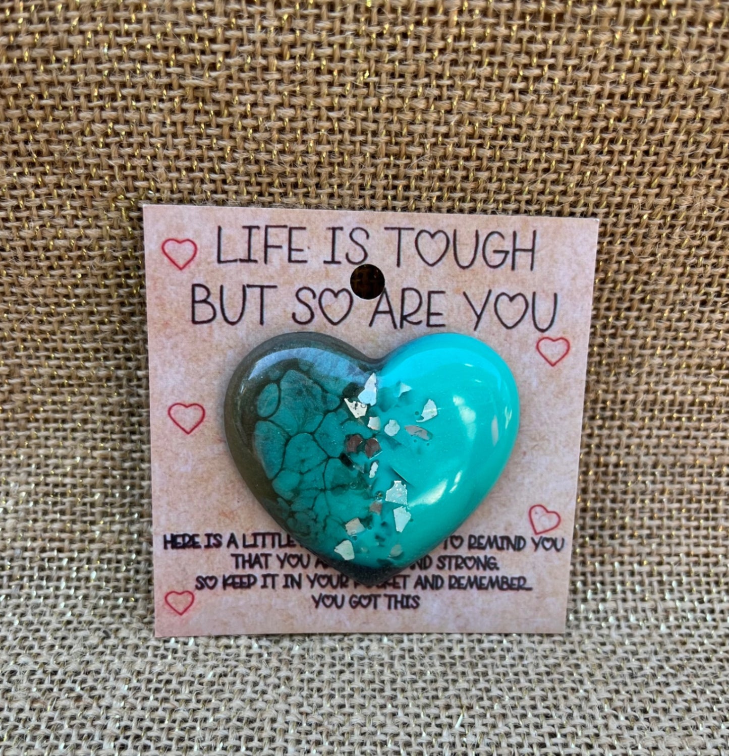 Twinkle Teal & Gold Pocket Hug