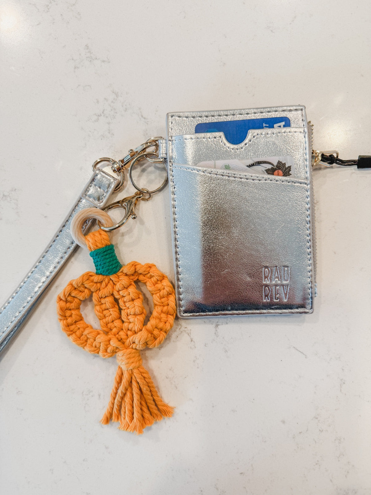 021 - Pumpkin Macrame Hanger/Keychain