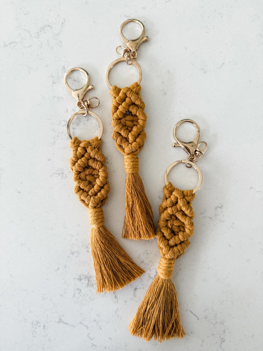 "Ella" Macrame Keychain (Ochre)