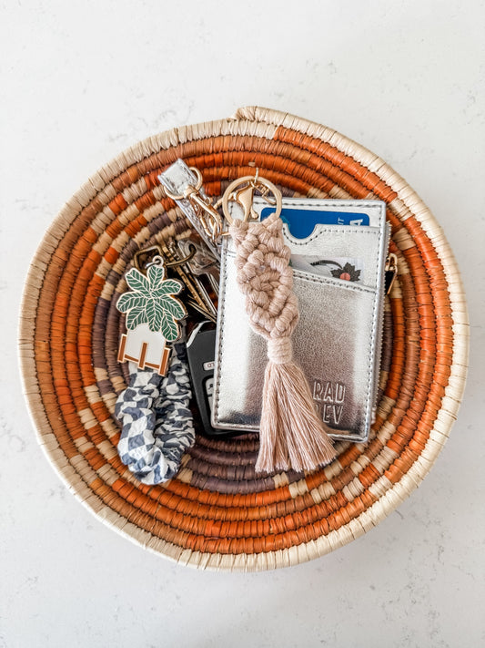 "Ella" Macrame Keychain (Light Pink)