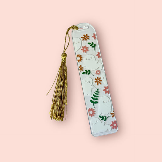 Flower Ghost Acrylic Bookmark