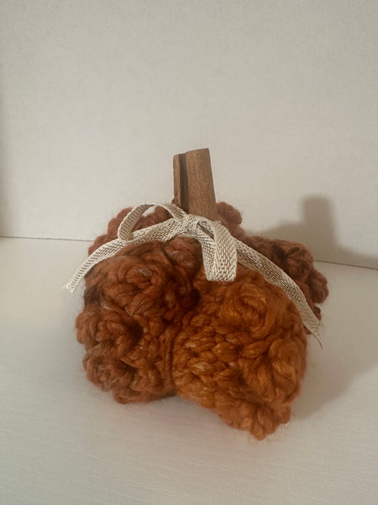 Crochet Bobble Pumpkin | Orange (small)