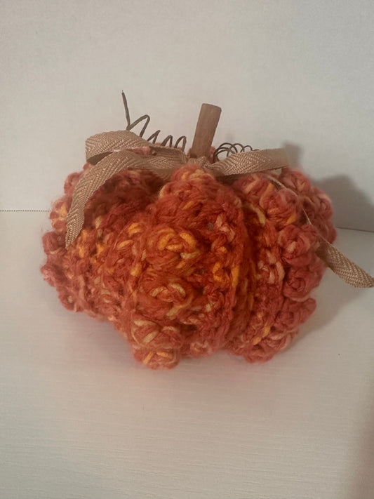 Crochet Bobble Pumpkin | Orange (medium)