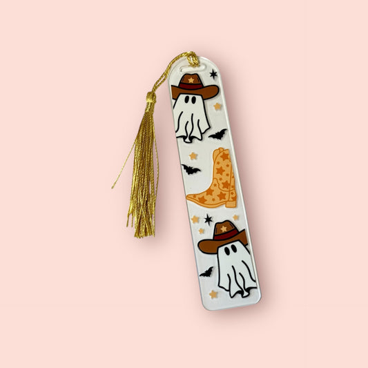 Cowboy Ghosty Acrylic Bookmark