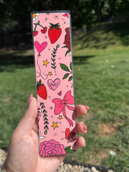 Unique Handmade Bookmark – Hand-Illustrated Wide Design 