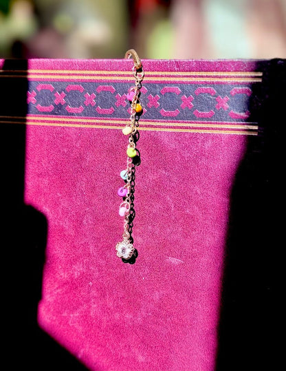 Beaded Rainbow Charm Bookmark