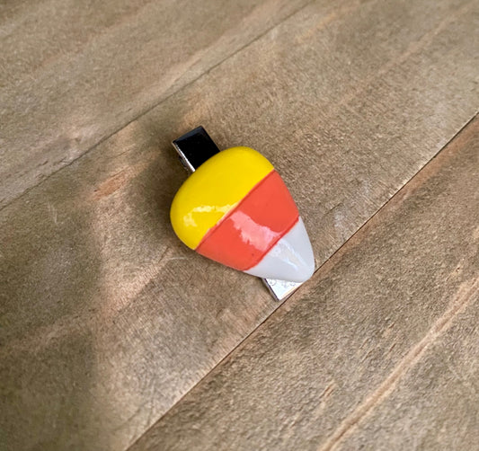 Kids hair clip - candy corn