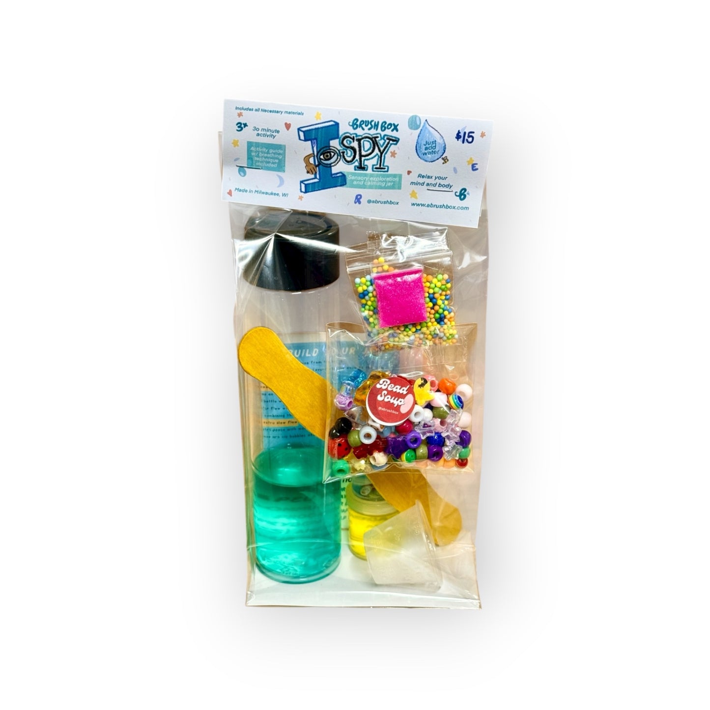 I Spy Sensory Exploration and Calming Jar DIY Kit 