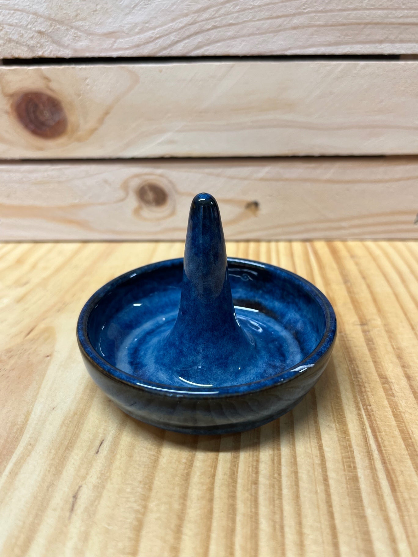 024 - Handmade Ceramic Blue Ring Holder