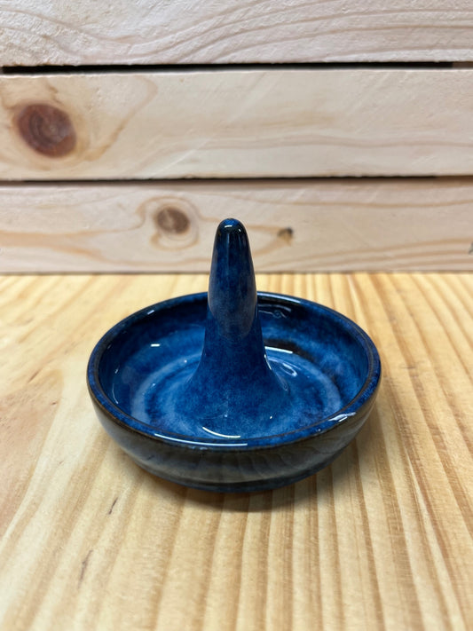024 - Handmade Ceramic Blue Ring Holder