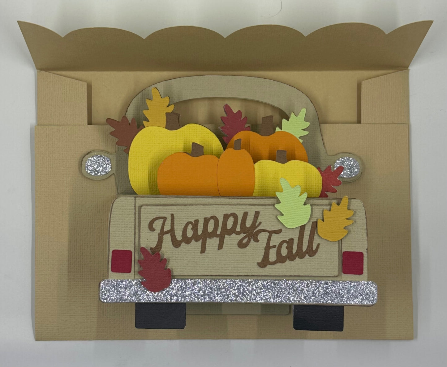 Happy Fall Pickup Stand Up Card