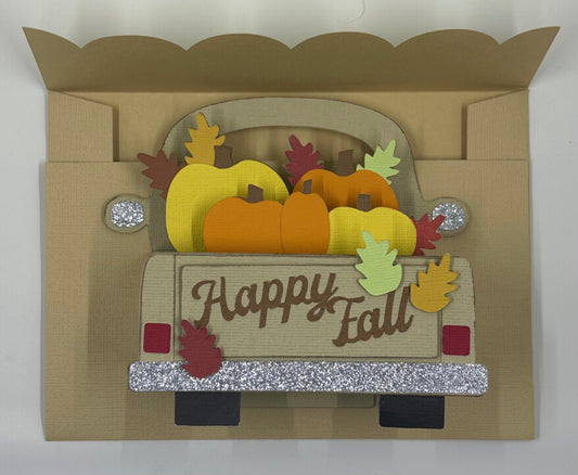 Happy Fall Pickup Stand Up Card