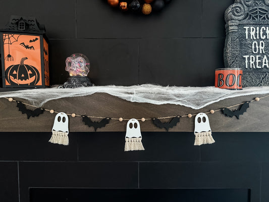 DIY Macrame Ghost and Bat Garland Kit