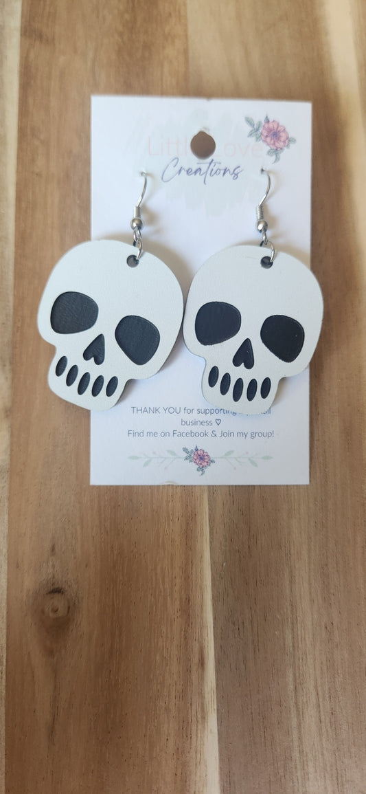 Wood Skull Dangles