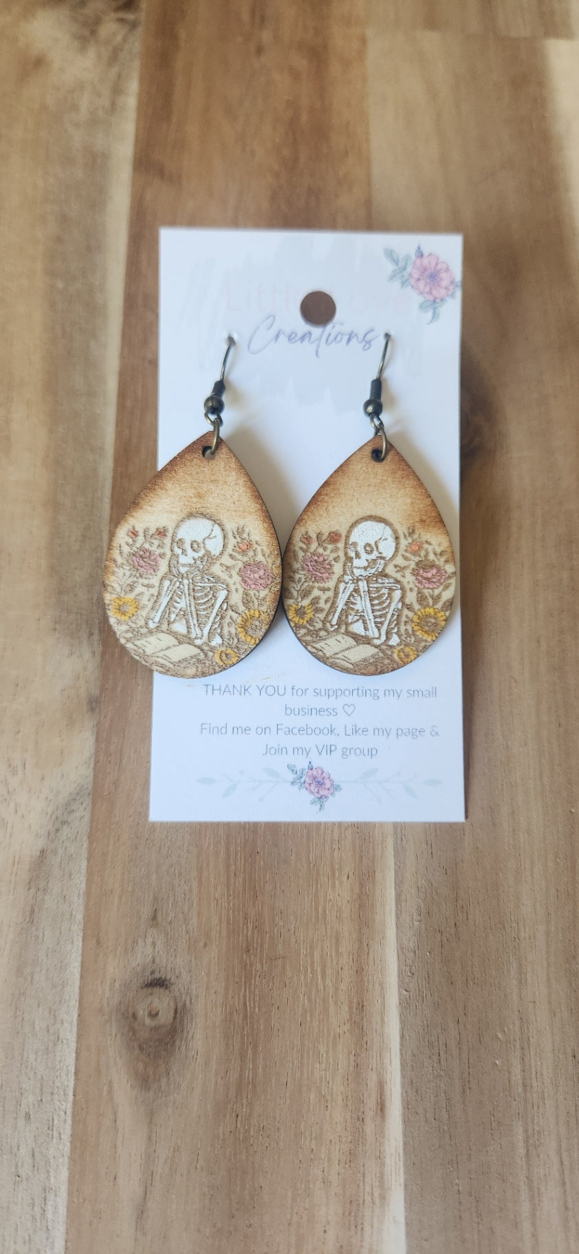 Floral Skull Dangle