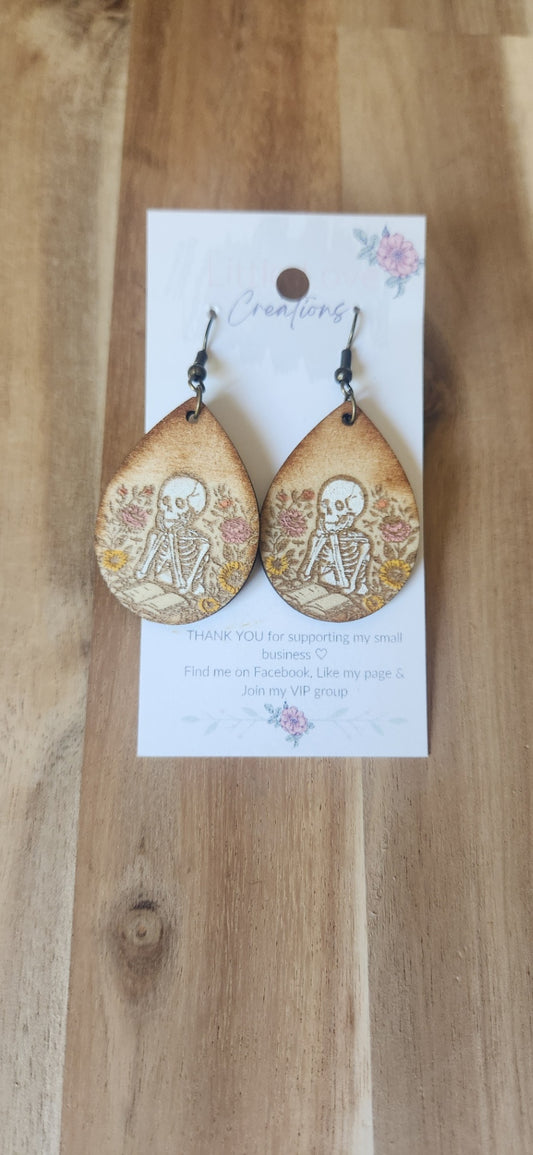 Floral Skull Dangle
