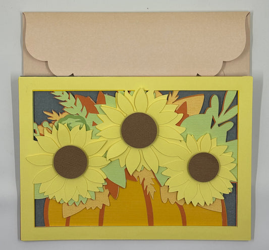 Pumpkins and Sunflowers Card