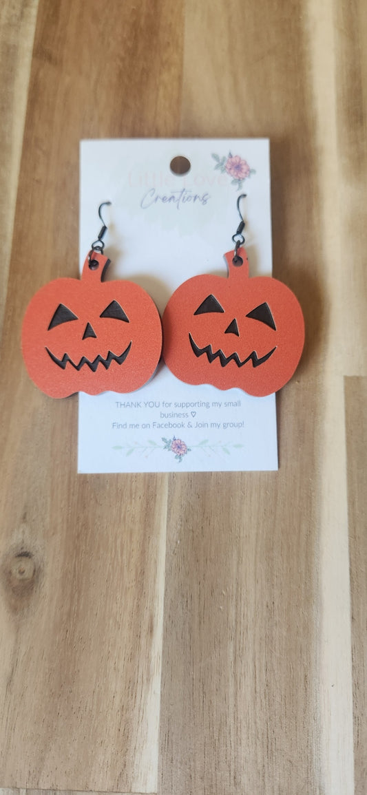 Wood Jack o Lantern Dangles