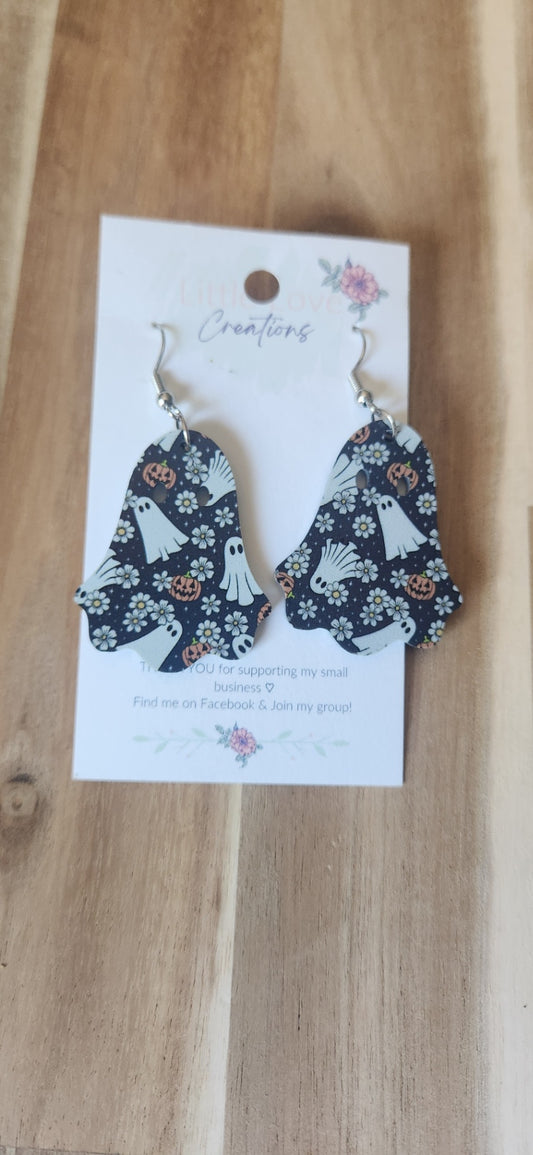 Acrylic boho ghost dangle 