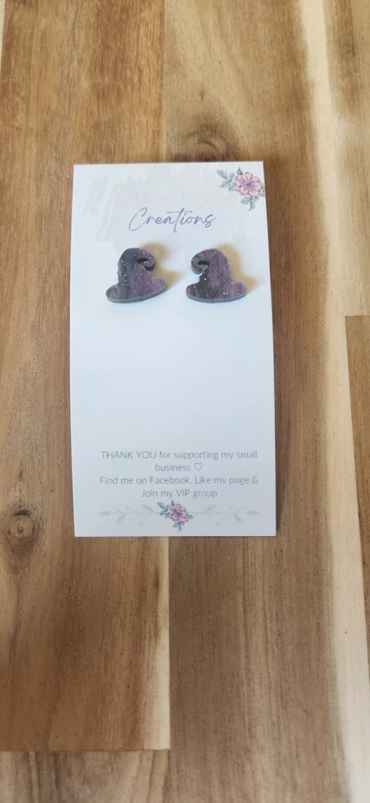 Acrylic witch hat studs