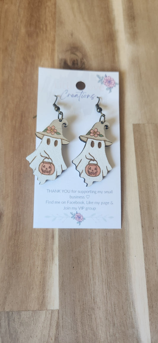 Wood Ghost Dangle
