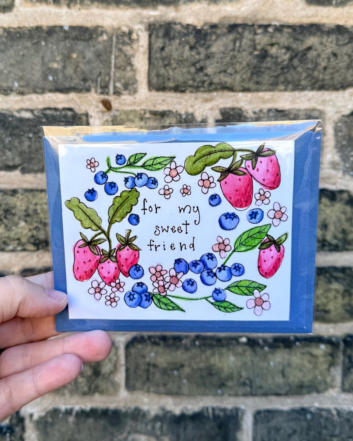 "For My Sweet Friend" Hand-Drawn Greeting Card