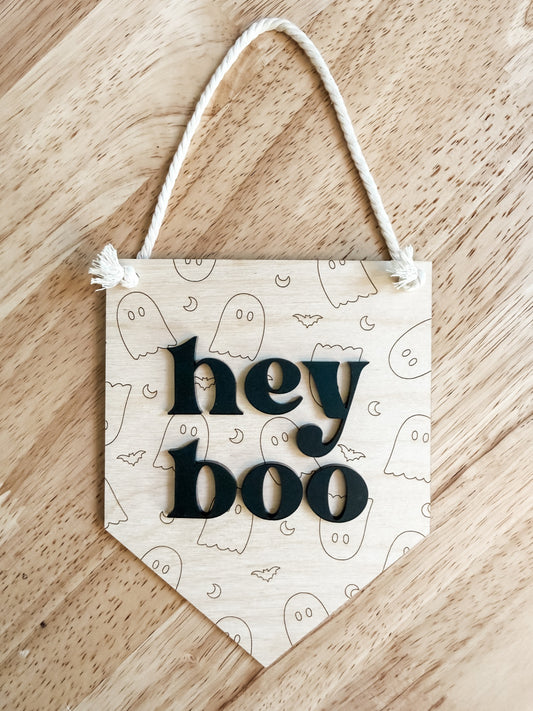 Hey Boo Banner - Small