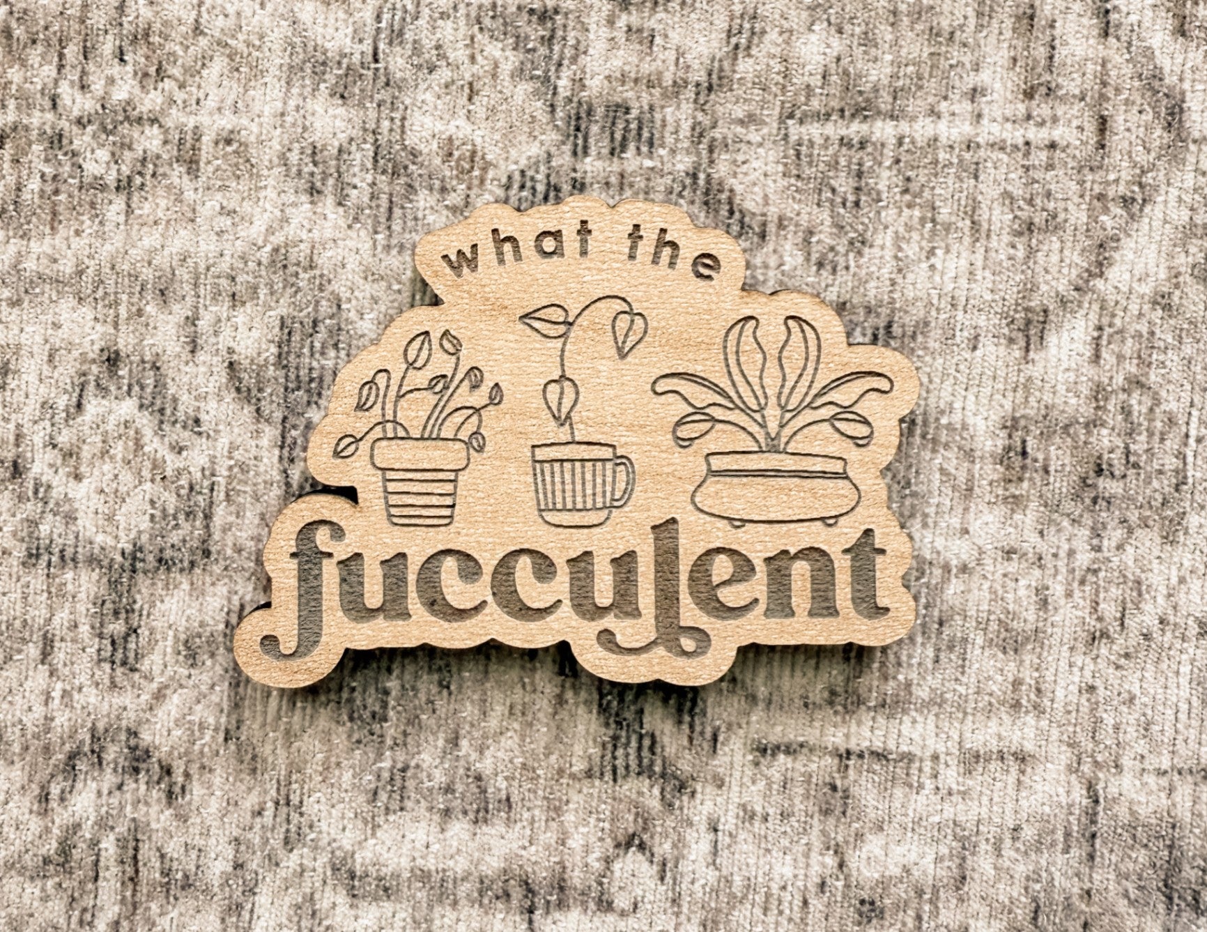 Magnet - Fucculent - Light Wood