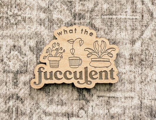Magnet - Fucculent - Light Wood