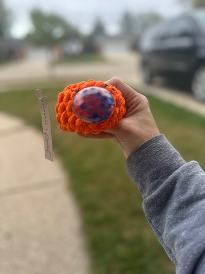 Crochet Squishy Stress Ball - Orange